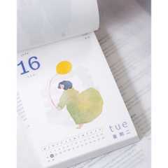 Chiết 1 tháng lịch để bàn 365 ngày năm 2026 Dodolulu with Illustrations & Daily Prompt | Nhập chính hãng