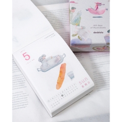 Chiết 1 tháng lịch để bàn 365 ngày năm 2026 Dodolulu with Illustrations & Daily Prompt | Nhập chính hãng