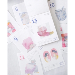 Chiết 1 tháng lịch để bàn 365 ngày năm 2026 Dodolulu with Illustrations & Daily Prompt | Nhập chính hãng