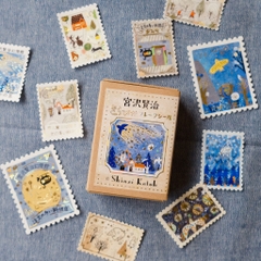 Các mẫu stamp sticker có nhũ/ cán lomo kèm hộp diêm đựng Shinzi Katoh | Chính hãng Nhật Bản