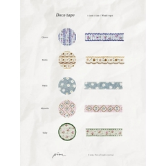 [Chiết 1 mét] Các mẫu Washi deco tape | hãng Pion Đài Loan