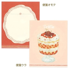 [8 giấy + 4 phong bì] Letter Set chủ đề Dessert - họa sĩ Inoue | Chính hãng Nhật Bản