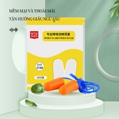 Nút bịt chống ồn tai Ams bằng bọt có dây PU 37dB model:A302C túi 10 đôi
