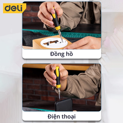 Bộ Tua Vít Đầu Nhỏ Sửa Chữa Đa Chức Năng Deli – 30 Đầu Vít Cao Cấp Chất Liệu Siêu Bền, Thiết Kế Gọn Nhẹ Tinh Tế