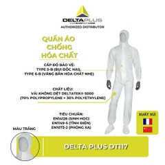 Quần áo chống hóa chất Deltaplus