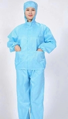 防静电服（蓝色长袖）quần áo chống tĩnh điện( áo dài tay xanh dương)