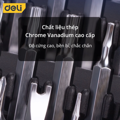 Bộ Tua Vít Đầu Nhỏ Sửa Chữa Đa Chức Năng Deli – 30 Đầu Vít Cao Cấp Chất Liệu Siêu Bền, Thiết Kế Gọn Nhẹ Tinh Tế