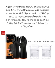 Găng tay cao su chống axit và kiềm hóa chất thương hiệu AMS 35cm, 45cm, 55cm