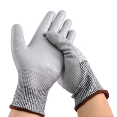 Găng tay phủ PU, mã AMS1006 (GĂNG TAY CHỐNG CẮT CẤP ĐỘ 5 tiêu chuẩn EN338 An toàn khi làm việc, lao động, thao tác chuẩn xác AMS1006)