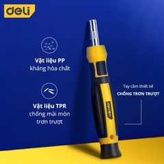 Bộ Tua Vít Đầu Nhỏ Sửa Chữa Đa Chức Năng Deli – 30 Đầu Vít Cao Cấp Chất Liệu Siêu Bền, Thiết Kế Gọn Nhẹ Tinh Tế