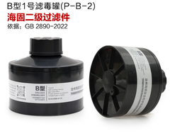 工厂销售 P-B-2 40mm 可重复使用三层式防毒面具呼吸器过滤器 可更换过滤器，适用于无机气体/蒸气