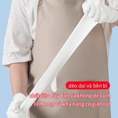Găng tay nitrile dùng một lần màu trắng, quy cách A5208 (Thương hiệu AMS, hộp 100 cái)