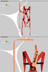 代尔塔全身五点式防坠落安全带 国标高空作业防坠落安全带 506101