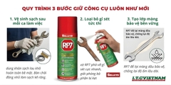 Bình xịt dầu đa dụng nổi tiếng RP7 Selleys Vietnam (Úc), dùng để chống rỉ sét, bôi trơn ổ khóa, bản lề, và đẩy nước ra khỏi động cơ xe máy hoặc thiết bị kim loại