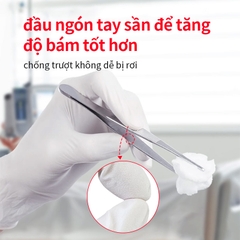 Găng tay dùng một lần nitrile 4gram cho thực phẩm trắng/lam( hộp 100 cái. 9 inch)