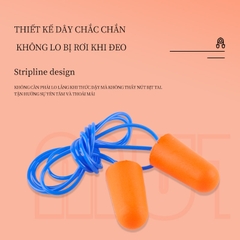 Nút bịt chống ồn tai Ams bằng bọt có dây PU 37dB model:A302C túi 10 đôi