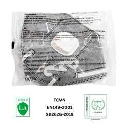 Khẩu trang lọc bụi KN95 AMS A9541V (5 lớp. than hoạt tính. có van. đeo tai. có móc cài. hộp 25 cái)