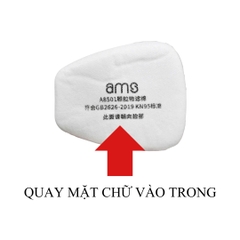 Miếng lọc bụi KN95 AMS A8501 (Màng lọc Ams KN95 cho hộp lọc đôi quy cách A8501)