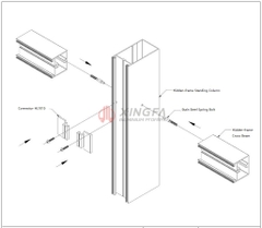 Glazed Curtain Wall with Vertical Exposed&Horizontal Hidden Frame - Xingfa