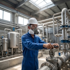 Phin lọc than hoạt tính khí lọc mùi Ozon, Ozone xử lý nước thải