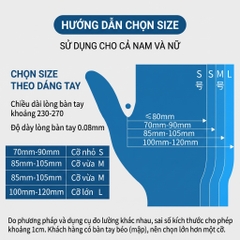 Găng tay nitrile dùng một lần màu trắng, quy cách A5208 (Thương hiệu AMS, hộp 100 cái)