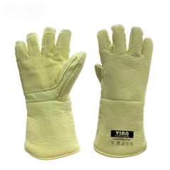 Găng tay chịu nhiệt 500 độ màu vàng be V-50236