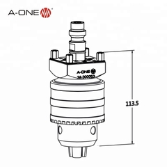 Đầu kẹp điện cực EDM Collet Ø5–Ø20mm A-ONE 3A-300053