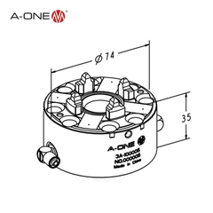 Đầu kẹp tự động A-ONE 3A-100005 | ITS chuck 50 Inox