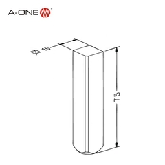 Phôi điện cực vuông A-ONE 3A-300075 | Square 15 Electrode Blank