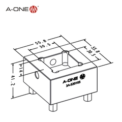 Gá điện cực thép vuông A-ONE 3A-520105