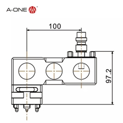Đầu kẹp nối ngang 100H A-ONE 3A-300102 | 100H Extension Chuck