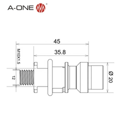 Chốt kẹp tự động F/A Inox A-ONE 3A-400083 | Chucking Spigot F/A Inox