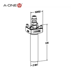 Chốt kiểm tra Ø50 A-ONE 3A-100031 cho mâm cặp ITS