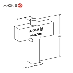 Thanh căn chỉnh vuông 15 A-ONE 3A-300037 | Square 15 Alignment Bar