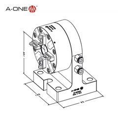Đầu kẹp tự động ngang A-ONE 3A-100034