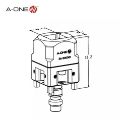 Kẹp điện cực vuông A-ONE 3A-300001 | Square Electrode Holder
