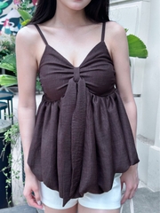 Áo Babydoll 2 Dây Dáng Bí Thắt Nơ AT47