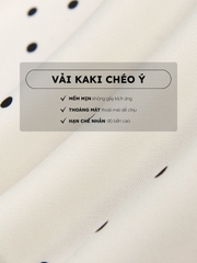 Áo Yếm Chấm Bi Ngực Nơ Tà Nhún AY10
