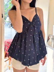 Áo Babydoll 2 Dây Dáng Bí Thắt Nơ AT47