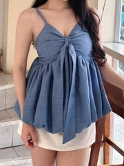 Áo Babydoll 2 Dây Dáng Bí Thắt Nơ AT47