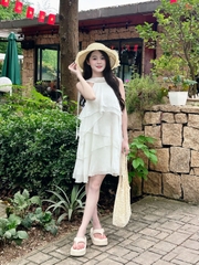Váy Dài Voan Tơ Xếp Tầng Dáng Xoè AV01