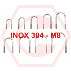 Cùm U 304 M8 ( đường kính 8mm)
