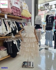 Đầm tiệc kem đính cườm