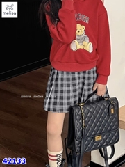 Set váy Melisa đỏ gấu Teddy - size 3-4y