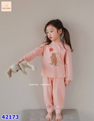 Bộ Jam&Jenny hồng gấu - size 8-9y