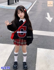 Set Hoodie J&J đen G - size 3-4y