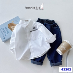 Set Bonnie sơmi trắng, quần jean