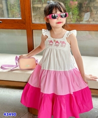 Đầm Sofia sọc hồng Melody