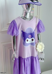 Đầm MiaKid sọc tím Kuromi