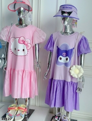 Đầm MiaKid sọc tím Kuromi
